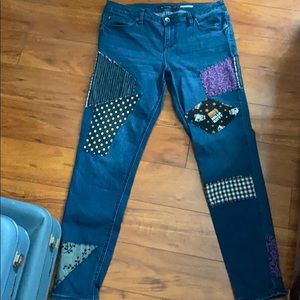 “Nightmare Before Christmas” inspired Patch Jeans
